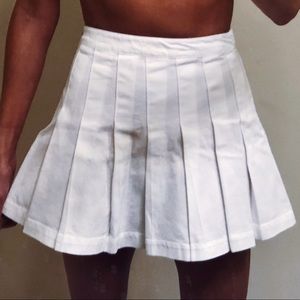 White denim cheer/tennis skirt